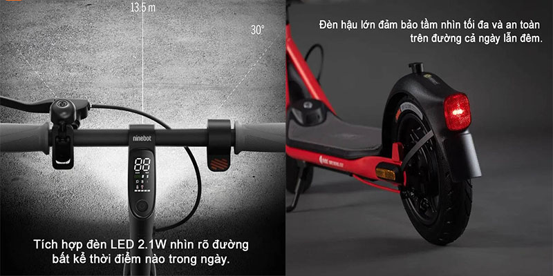 Xe điện Scooter Segway Ninebot D38U - Hàng chính hãng