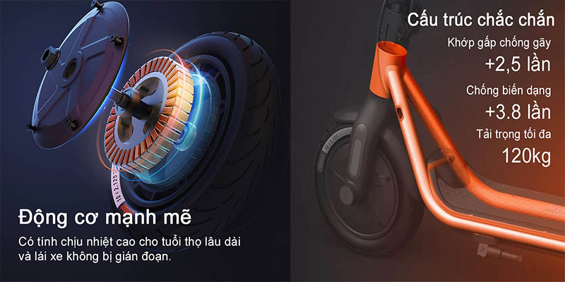 Xe điện Scooter Segway Ninebot D38U - Hàng chính hãng