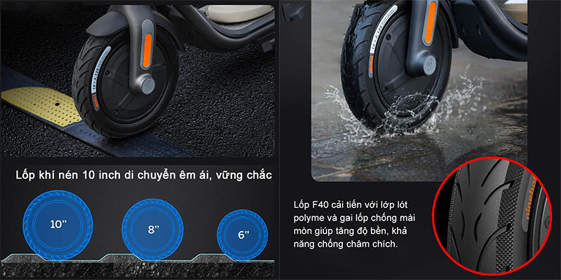 Xe điện Scooter Segway Ninebot F40 - Hàng chính hãng