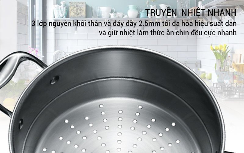 Xửng hấp inox PoongNyun WTPIH-ST24C - Hàng chính hãng