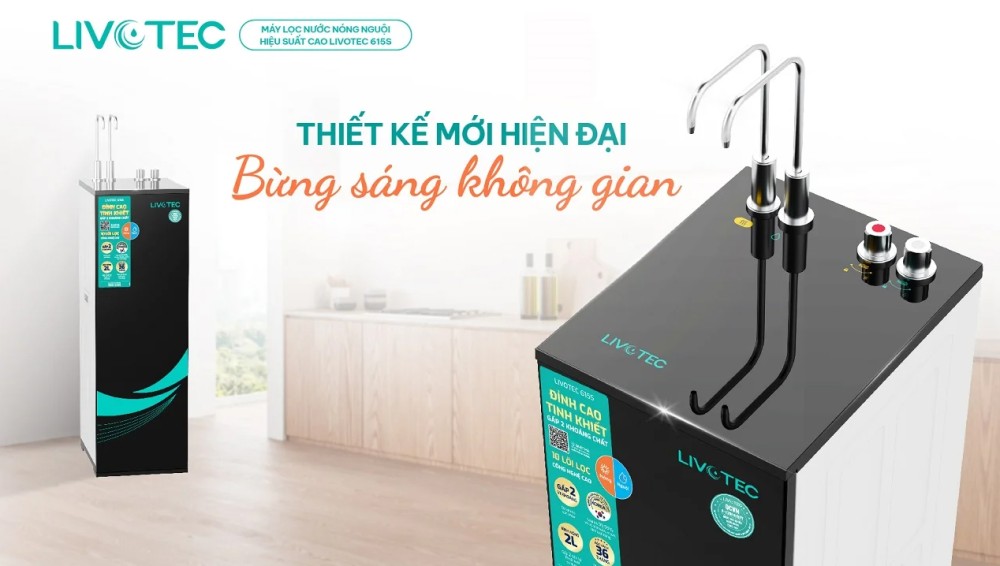 Máy lọc nước nóng nguội Karofi Livotec 615S - Hàng chính hãng