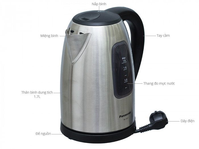 Bình đun siêu tốc Panasonic NC-SK1BRA - Hàng chính hãng
