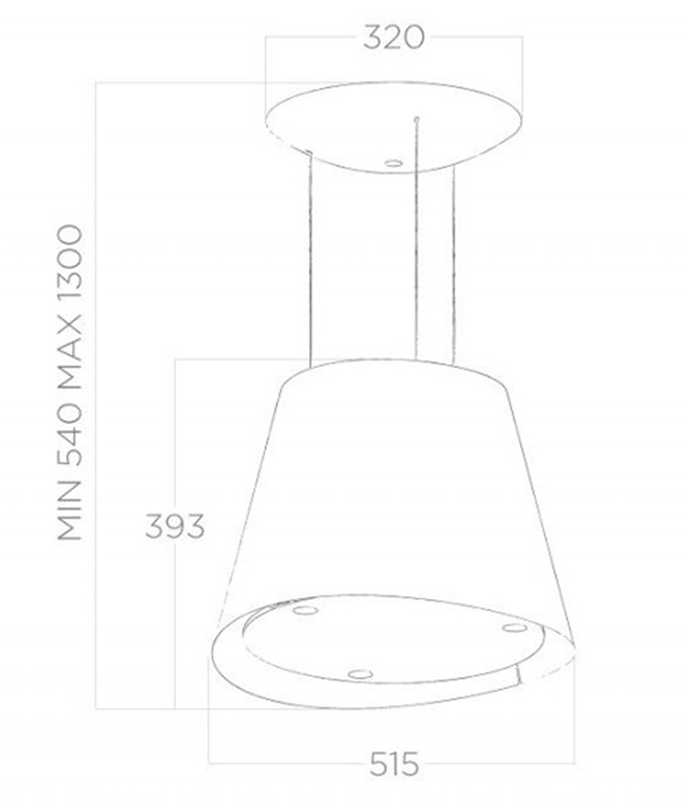 Máy hút múi đảo đèn Elica EASY IX/F/50 - Hàng chính hãng