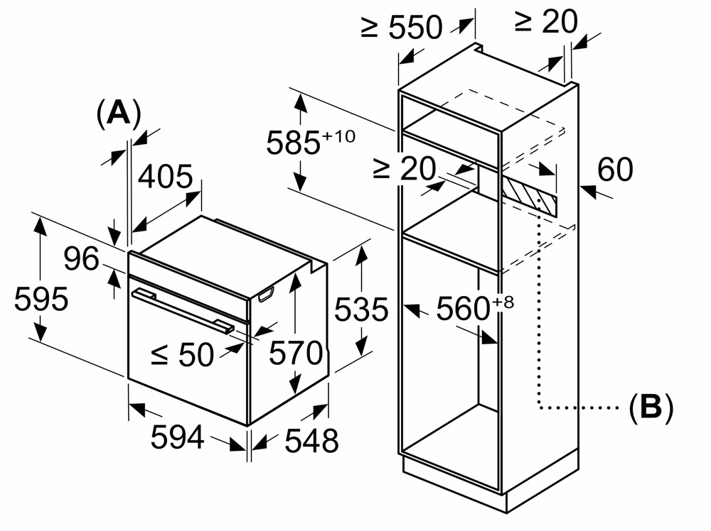 Lò nướng âm Bosch HBA534EB0K - Hàng chính hãng