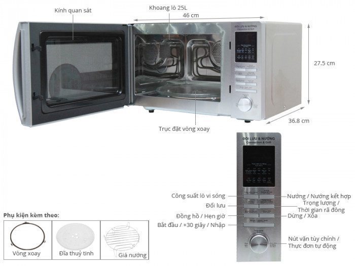 Lò vi sóng Sharp R-C825VN(ST) - Hàng chính hãng