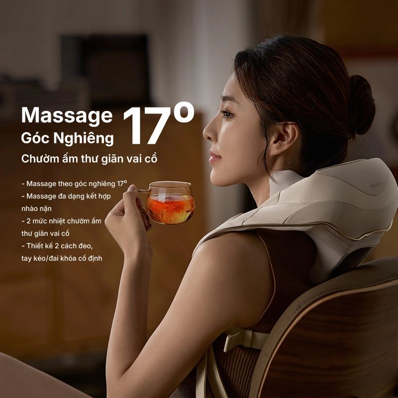 Máy massage cổ vai gáy Philips PPM3325 - Hàng chính hãng