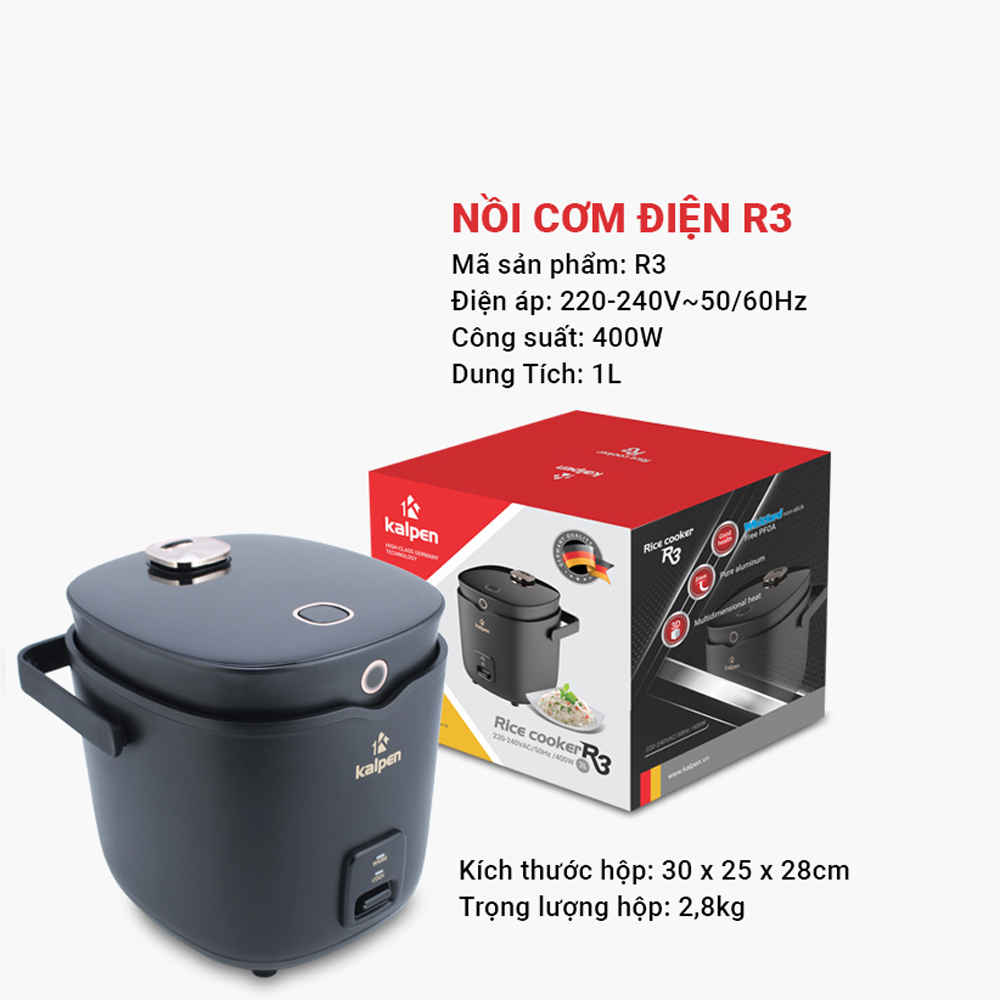 Nồi cơm điện cao cấp Kalpen R3 (1L) - Hàng chính hãng