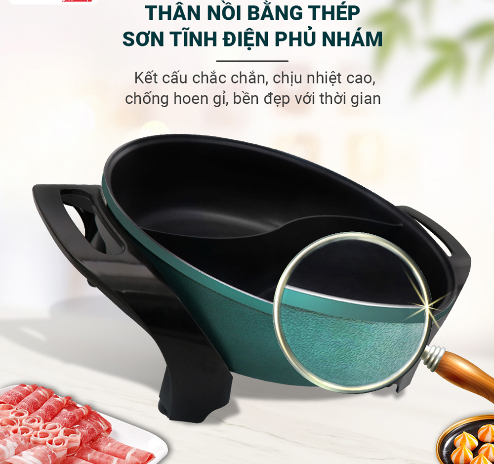 Nồi lẩu điện Nagakawa NAG1905 (5 lít) - Hàng chính hãng