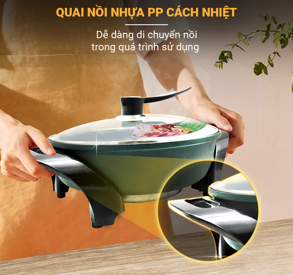 Nồi lẩu điện Nagakawa NAG1905 (5 lít) - Hàng chính hãng