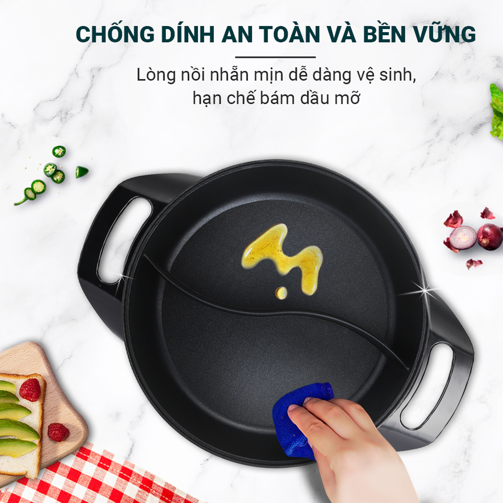 Nồi lẩu điện Nagakawa NAG1905 (5 lít) - Hàng chính hãng