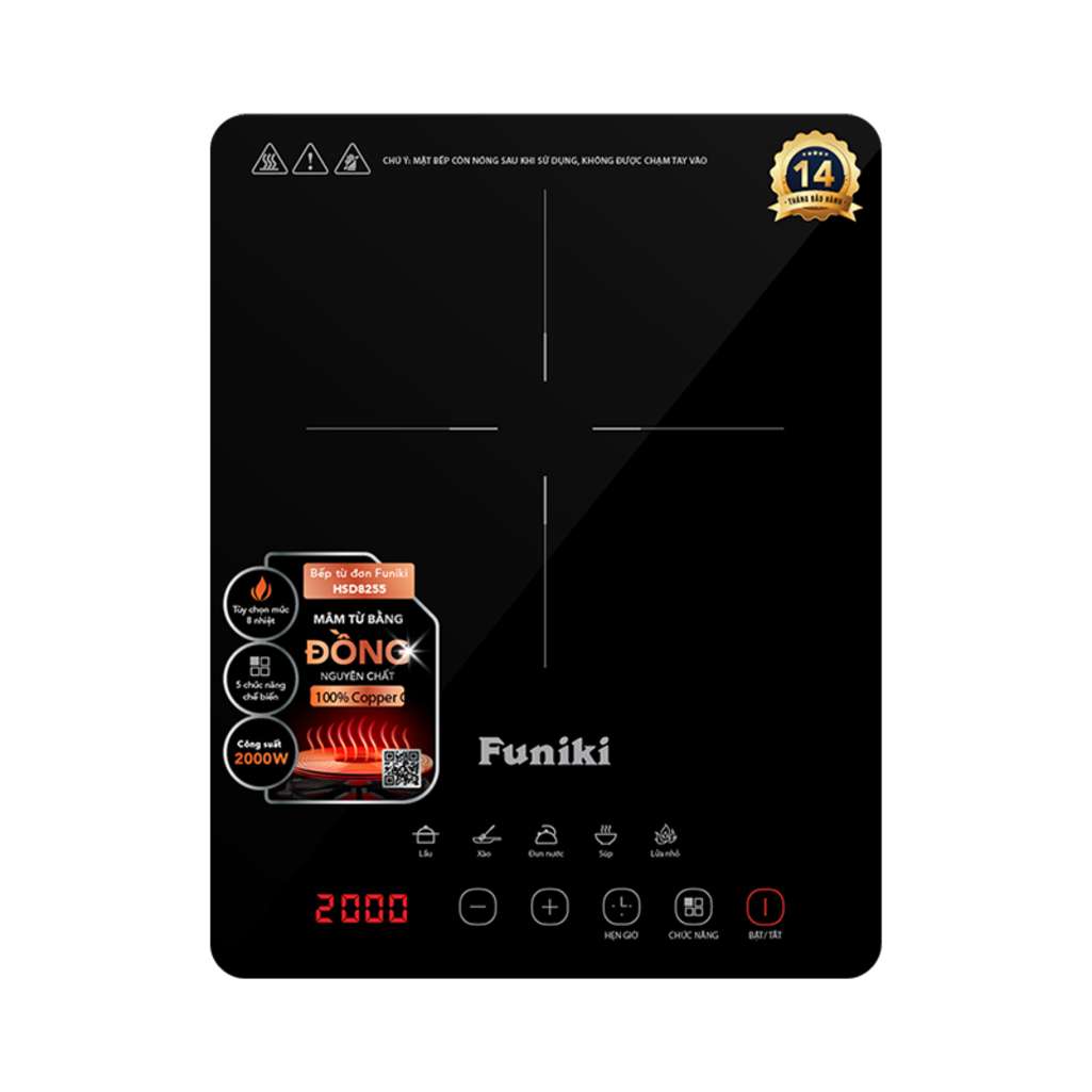 Bếp điện từ đơn Funiki HSD8255 - Hàng chính hãng