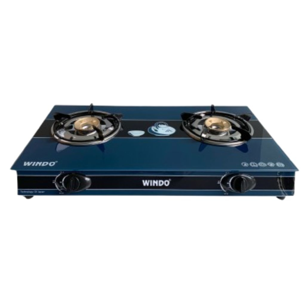 Bếp gas đôi để bàn mặt kính Windo 717ĐV - Hàng chính hãng