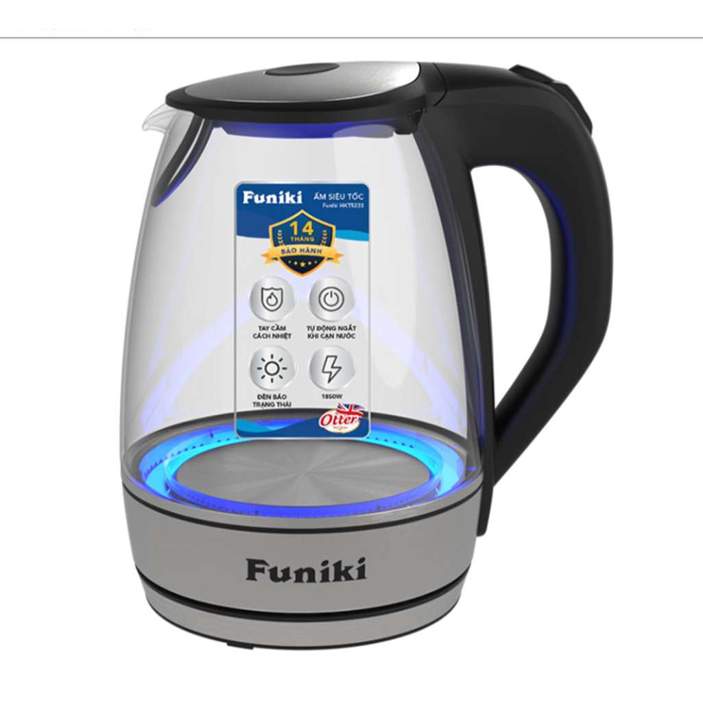 Bình đun siêu tốc thủy tinh Funiki HKT5232 - Hàng chính hãng