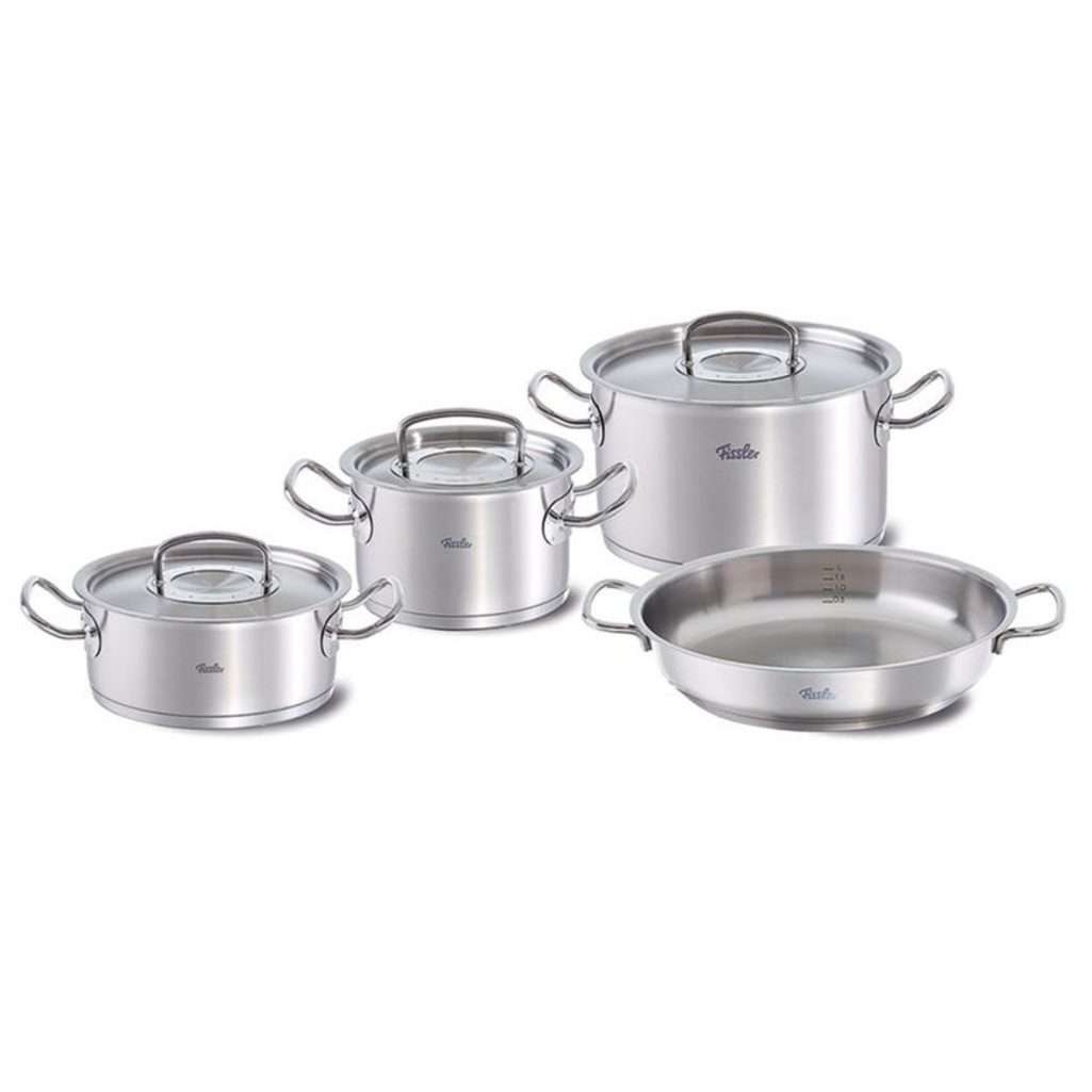 Bộ nồi chảo 4 món Fissler ORIGINAL PRO 084-133-04-000 nắp inox - Hàng chính hãng