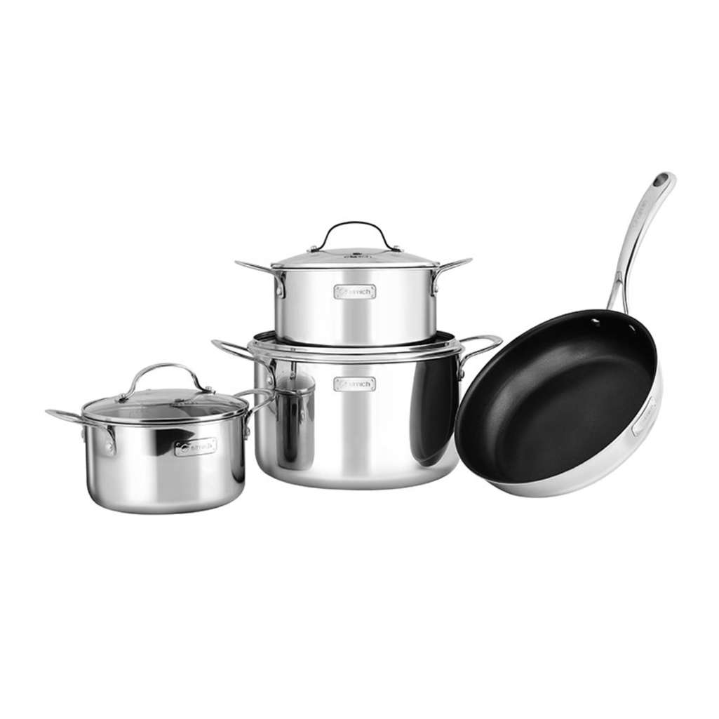 Bộ nồi chảo inox cao cấp 3 lớp đáy liền Elmich Trimax 2353742 - Hàng chính hãng