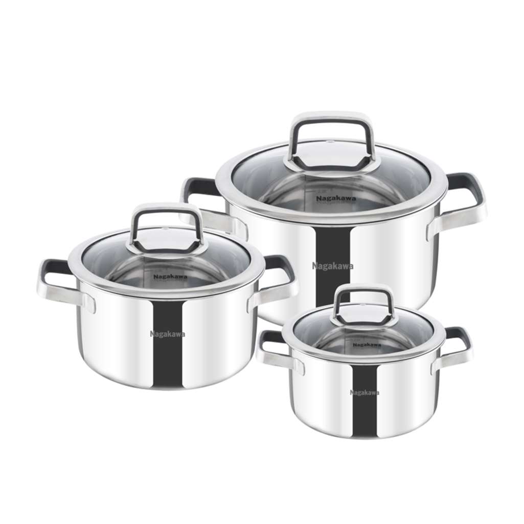 Bộ nồi đáy từ cao cấp Nagakawa NAG1353 - Hàng chính hãng