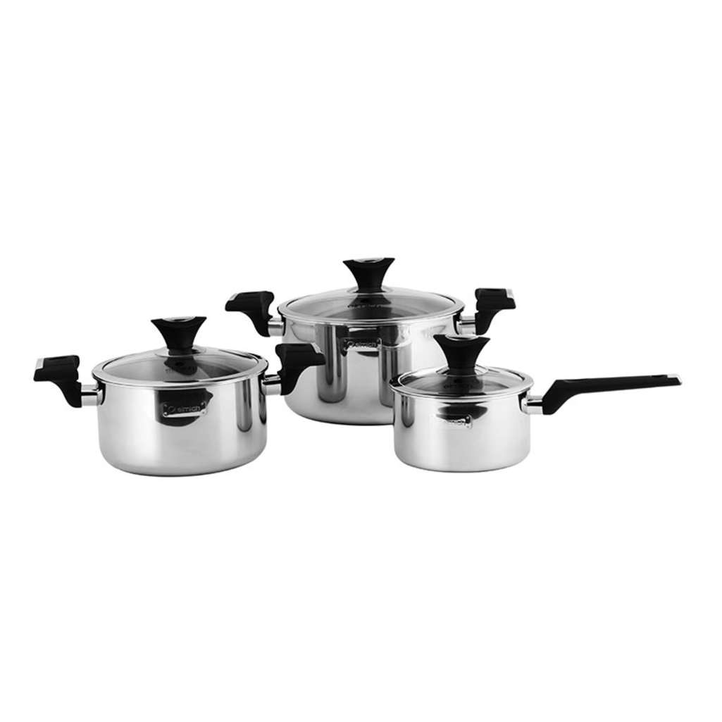 Bộ nồi Inox 3 lớp cao cấp đáy liền Elmich Trimax XP EL-3755 - Hàng chính hãng