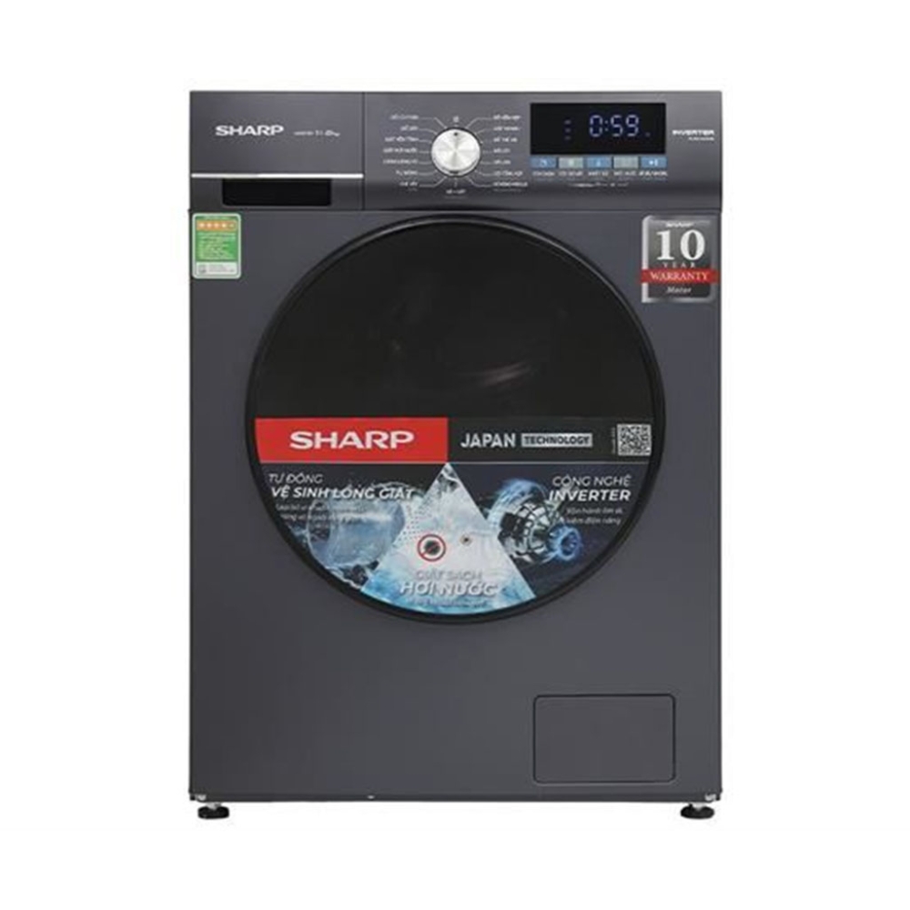 Máy giặt Sharp Inverter 11 kg ES-FM110CB-SB - Hàng chính hãng