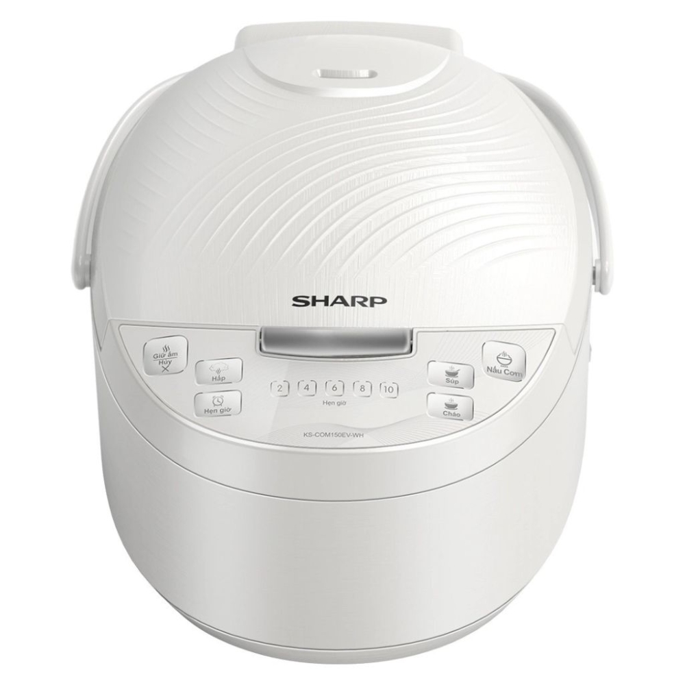 Nồi cơm điện tử Sharp 1.5 lít KS-COM150EV-WH - Hàng chính hãng