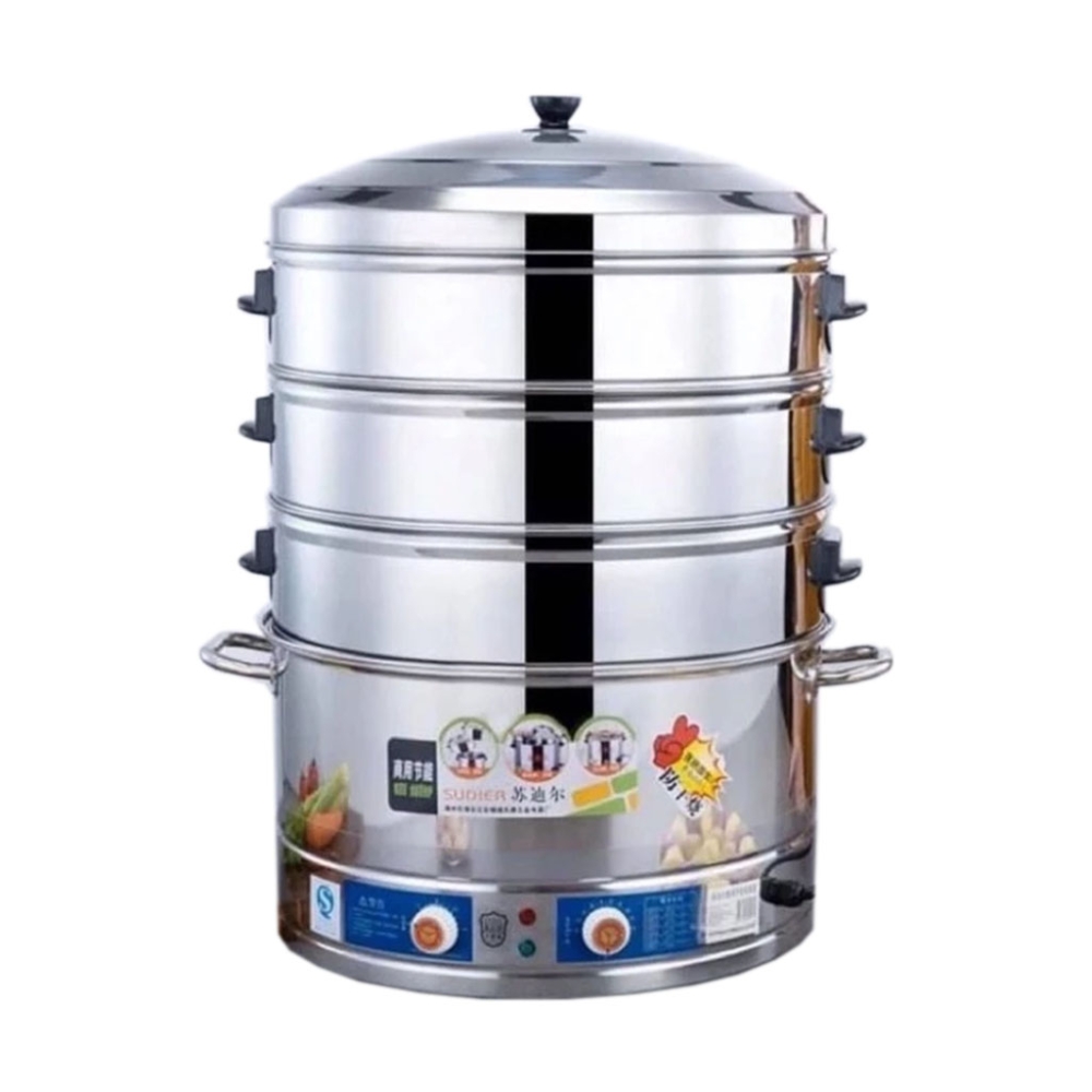 Nồi hấp điện 3 tầng công xuất 3000W Sudier Size-40cm - Hàng chính hãng