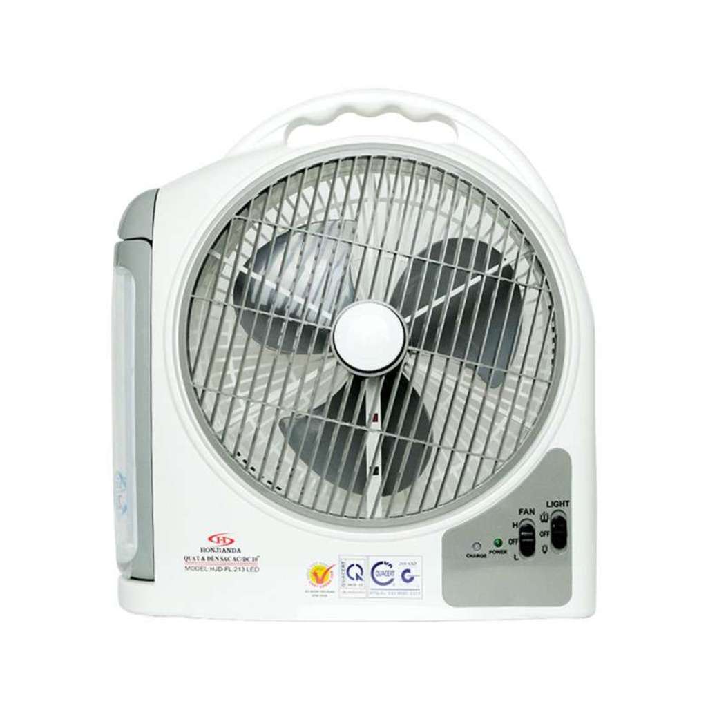 Quạt sạc tích điện Honjianda HJD-FL 213LED (1 Bình 6V-5Ah) - Hàng chính hãng
