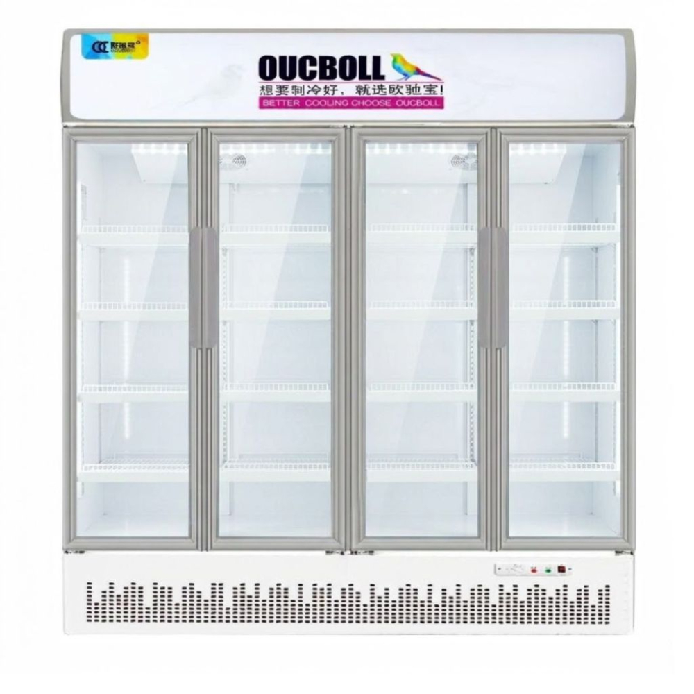 Tủ mát 4 cánh kính Oucboll 1580L LC-1580F - Hàng chính hãng