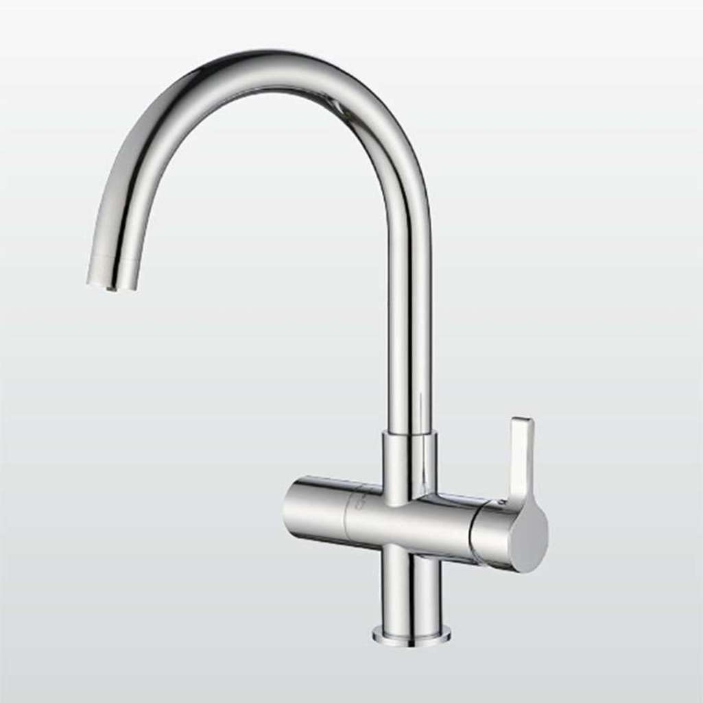 Vòi rửa chén nóng lạnh tăng áp đồng Malloca K150DW - Hàng chính hãng