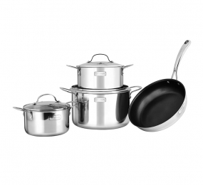 Bộ nồi chảo inox cao cấp 3 lớp đáy liền Elmich Trimax... - Hàng chính hãng