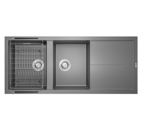 Chậu rửa bát đá Konox Granite Sink Livello Smart 1160 Grey - Hàng chính hãng