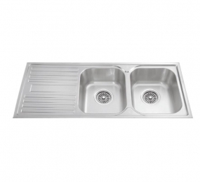 Chậu rửa chén 2 ngăn Malloca MS-1025L NEW - Hàng chính hãng