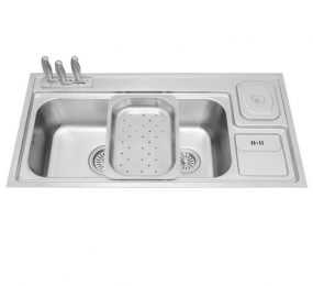 Chậu rửa chén 2 ngăn Malloca MS-8809N - Hàng chính hãng
