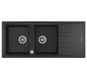 Chậu rửa chén Teka STONE 80 B-TG 2B 1D Black - Hàng chính hãng
