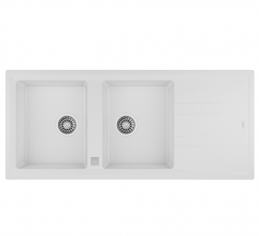 Chậu rửa chén Teka STONE 80 B-TG 2B 1D White - Hàng chính hãng