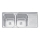 Chậu rửa chén inox 2 ngăn 1 cánh Eurosun EU-10545S - Hàng chính hãng