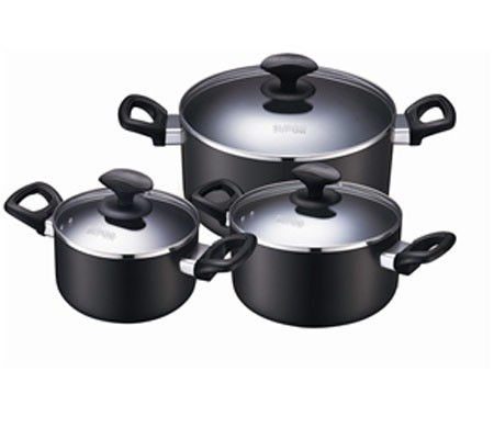 Bộ nồi canh hợp kim nhôm oxy hóa cứng Supor Ever 6 món HT10015-T1 - Hàng chính hãng
