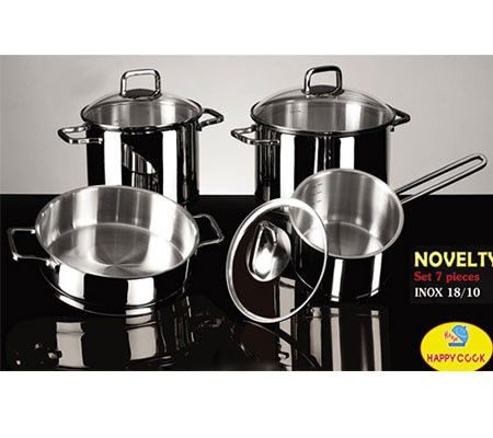 Bộ nồi Inox Happy Cook Novelty HC07NV - Hàng chính hãng